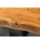 Table basse plateau acacia et pieds en métal