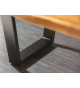 Table basse plateau acacia et pieds en métal