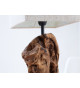 Lampes à poser lin beige et bois flotté
