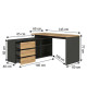 Bureau en bois et gris graphite