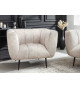 Fauteuil de salon en velours champagne