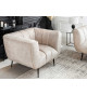 Fauteuil de salon en velours champagne