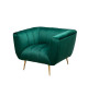 Fauteuil de salon vert velours