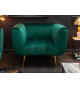 Fauteuil de salon vert velours