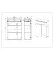 Meuble de bureau 2 portes 1 tiroir