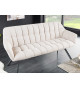 Banquette design tissu beige