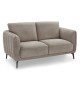 Canapé confort 2 places tissu beige foncé