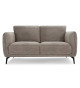 Canapé confort 2 places tissu beige foncé