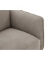 Canapé confort 2 places tissu beige foncé
