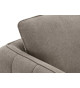Canapé confort 2 places tissu beige foncé