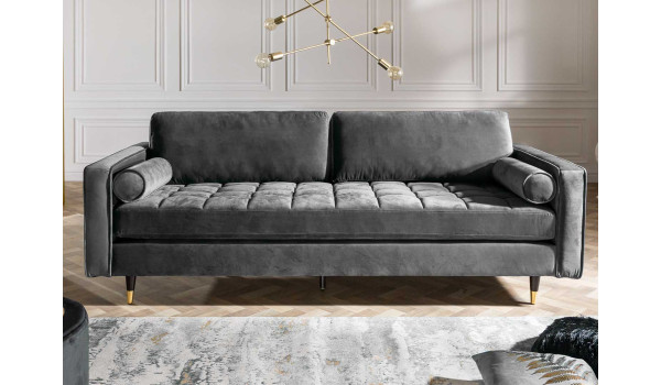 Canapé cosy 3 places gris