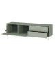 Banc TV vert sauge et métal