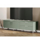 Banc TV vert sauge et métal