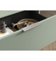 Banc TV vert sauge et métal