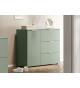 Commode vert sauge 1 porte 3 tiroirs