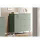 Commode vert sauge 1 porte 3 tiroirs