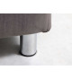 Canapé d'angle gris XXL avec pouf