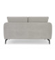 Canapé confort 2 places tissu gris