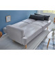 Canapé lit convertible tissu gris