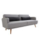 Canapé lit convertible tissu gris