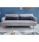 Canapé lit convertible tissu gris