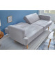 Canapé lit convertible tissu gris