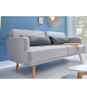 Canapé lit convertible tissu gris