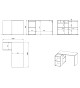 Bureau d'angle avec rangement