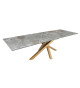 Table extensible céramique et pieds cuivré