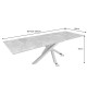 Table extensible céramique et pieds cuivré