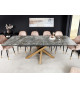 Table extensible céramique et pieds cuivré