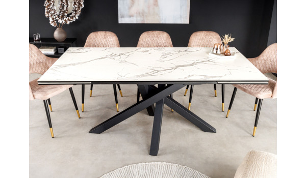 Table à manger avec allonges 180 à 260 cm