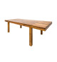 Table de repas en bois massif avec 2 allonges 160-240 cm