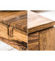 Table de repas en bois massif avec 2 allonges 160-240 cm