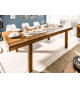 Table de repas en bois massif avec 2 allonges 160-240 cm