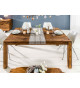 Table de repas en bois massif avec 2 allonges 160-240 cm