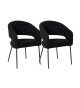 Chaises design bouclé noir