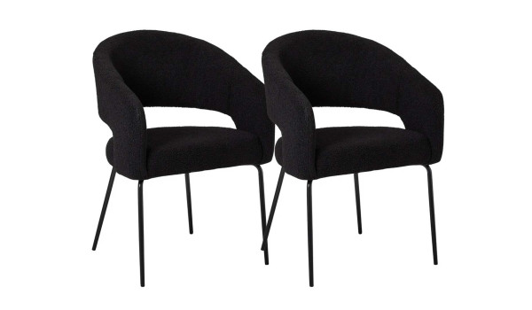 Chaises design bouclé noir