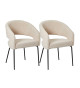 Chaises design bouclé beige