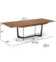 Table à manger 200 - 250 cm Noyer américain