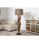 Lampe sur pied en bois de Teck