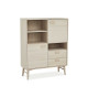 Buffet haut 130 cm Chêne blanchi