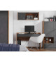 Bureau 2 tiroirs bois et acier 120 cm