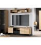 Meuble TV 163 cm bois et noir