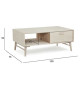 Table basse 120 cm Chêne blanchi style Scandinave