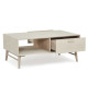 Table basse 120 cm Chêne blanchi style Scandinave