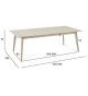 Table à manger 220 - 320 cm Chêne blanchi