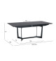 Table à manger 200 - 250 cm Chêne noir