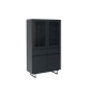 Buffet vitrine Chêne noir avec éclairage