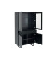 Buffet vitrine Chêne noir avec éclairage